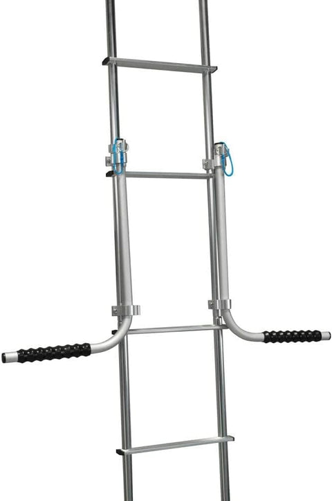Silver Metal RV Ladder Mount Bracket - Side View | United RV Parts