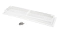 White Camco RV Refrigerator Vent Base 42161 with Aluminum Screen - Top View | United RV Parts