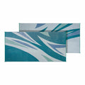 Faulkner 8x20 Reversible RV Patio Mat - Both Sides Shown, Green Blue Summer Waves | United RV Parts