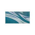 Faulkner 8x20 RV Patio Mat - Teal Blue Summer Waves Design, Top View | United RV Parts
