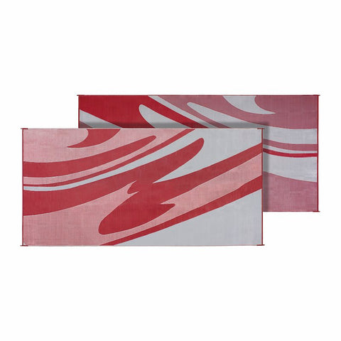 Burgundy Mirage RV Patio Mat 8x20 Both Sides Shown - Reversible Design | United RV Parts