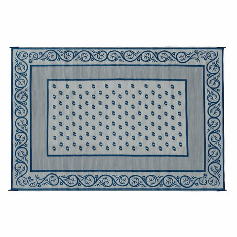 Faulkner | Tapete reversible para patio de autocaravana Vineyard | Azul | 48704 | 2,44 m x 6,16 m