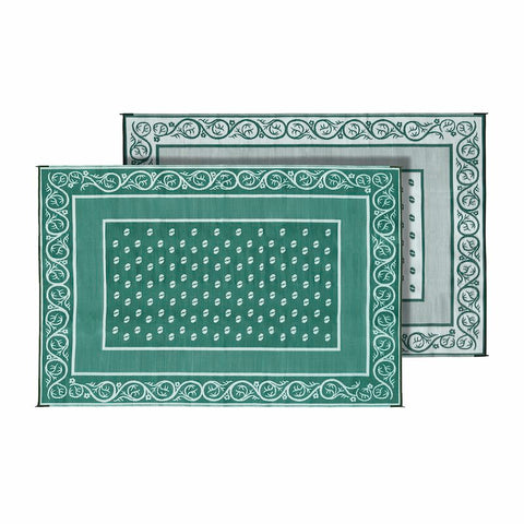 Faulkner | Tapete reversible para patio de autocaravana Vineyard | Verde | 48702 | 2.7 x 3.6 m