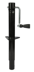 Black Steel Ultra-Fab Sidewind Manual Tongue Jack 2" Tube 1000 lb - Front View | United RV Parts
