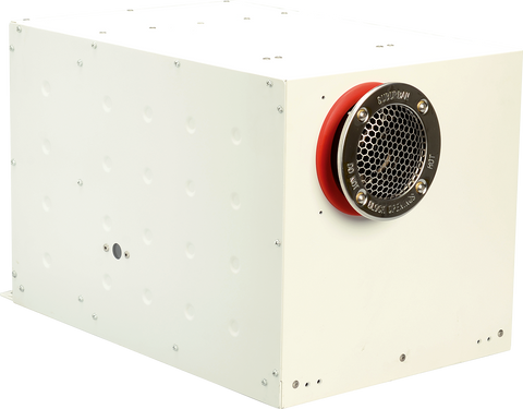 White Suburban 5280A Tankless Water Heater Side Profile with Red Vent Ring | United RV Parts
