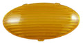 Amber Plastic Oval Porch Light Lens GSAM4047 - Front View | United RV Parts