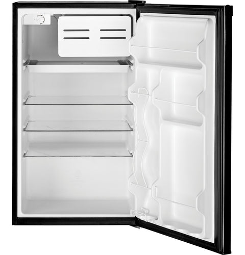 GE Appliances 4.4 Cu Ft RV Compact Refrigerator Interior - Empty Shelves and Door Storage | United RV Parts