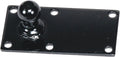 Black Steel Husky Towing Sway Control Ball on Flat Mounting Plate - Top Angle | United RV Parts