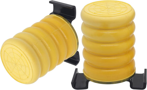 Yellow SumoSprings with Black Mounting Brackets - Detailed View | United RV Parts