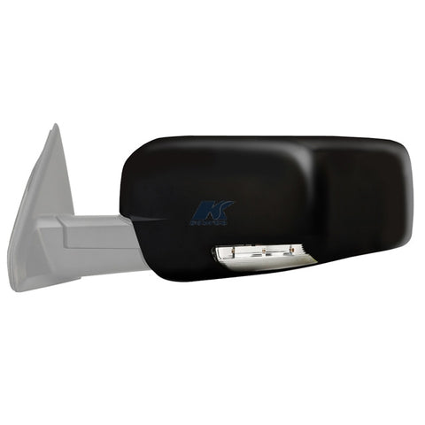 Black K-Source 80710 Ram Snap-On Tow Mirror with Turn Signal - Side Angle | United RV Parts