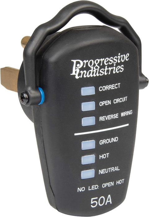 Progressive Industries RRT-50 50 Amp RV Circuit Tester - Side Angle View | United RV Parts