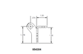 BAL 854304 Base Roller Technical Drawing with Dimensions | United RV Parts
