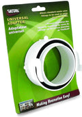 White Valterra Universal Sewer Adapter - Package View | United RV Parts