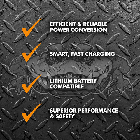 POWERMAX Benefits Graphic - Diamond Plate Power Conversion Features | United RV Parts