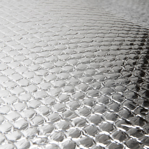 Silver Reflective Material Surface Detail - Close-up Texture | United RV Parts