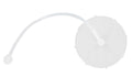 White Plastic RV Water Inlet Cap with Tether - Side View | United RV Parts