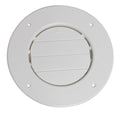 White Plastic 4 Inch Spaceport AC Vent - Front View | United RV Parts