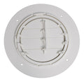 White Plastic 4 Inch Spaceport AC Vent - Back Installation View | United RV Parts