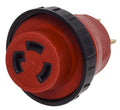 Red PVC Valterra 50 Amp to 30 Amp RV Adapter - 30A Female Receptacle Detail | United RV Parts