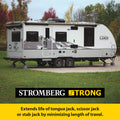 Stromberg Carlson Base Pad Peak Under Lance Travel Trailer Scissor Jacks - Lifestyle View | United RV Parts