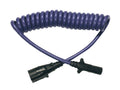 Blue Ox BX88206 Coiled Electrical Cable - Both Connectors Side View | United RV Parts