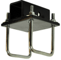Black Steel Square Tube Bumper Hitch - Left Side View | United RV Parts