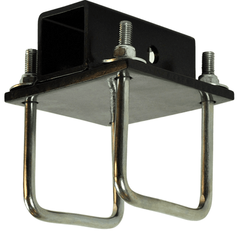 Black Steel Square Tube Bumper Hitch - Left Side View | United RV Parts