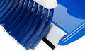 Camco 43945 Blue Whiskbroom Bristle & Rubber Dustpan Edge - Close-Up Detail | United RV Parts