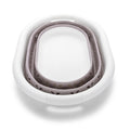White Taupe Camco Collapsible Utility Basket - Top Down View Collapsed | United RV Parts