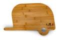 Camco 53089 Natural Bamboo RV Trailer-Shaped Cutting Board - Reverse Side with Engraved Logo | United RV Parts