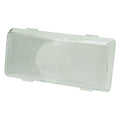 Clear Rectangular Porch Light Replacement Lens CMD-89-100C - Angled View | United RV Parts