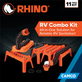 Camco Rhino RV Combo Kit Marketing Display - Product Benefits | United RV Parts