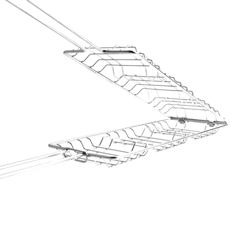 Chrome Steel S'Mores Grill Basket Open - Wire Grid Close-Up Detail | United RV Parts