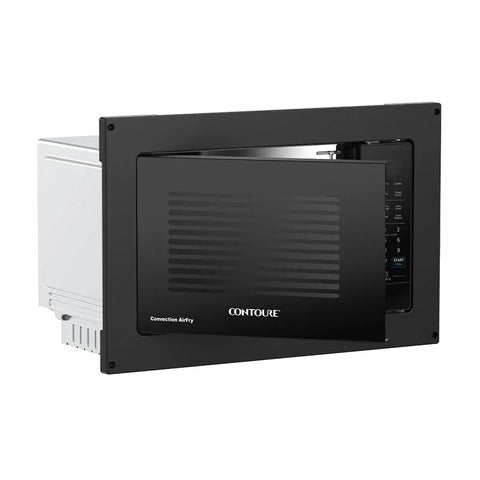 Black Contoure RV-955BK-AF Built-In Microwave - Left Side Angle | United RV Parts