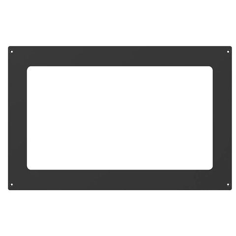 Black Metal RV Microwave Trim Kit - Front View | United RV Parts