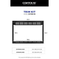 Contoure RVTRIM-9B Black RV Microwave Trim Kit Spec Sheet with Interior and Exterior Dimensions | United RV Parts