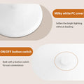 LED RV Ceiling Light DL-0016274-C4-1PK - Milky White PC Cover and Built-In ON/OFF Switch Detail | United RV Parts
