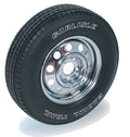 Demco 5968 Carlisle Spare Tire Chrome Rim 14x5.5 ST-205-75-14 - Side Angle | United RV Parts