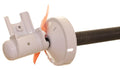 White Dometic Awning Torsion Assembly - End Cap View with Orange Spring | United RV Parts