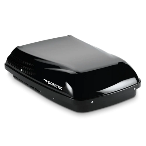 Black Dometic Penguin II Low Profile Air Conditioner - Front Angle | United RV Parts