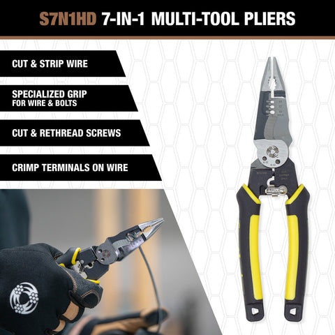 Southwire S7N1HD Multi-Tool Pliers Features Chart - Product Detail | United RV Parts