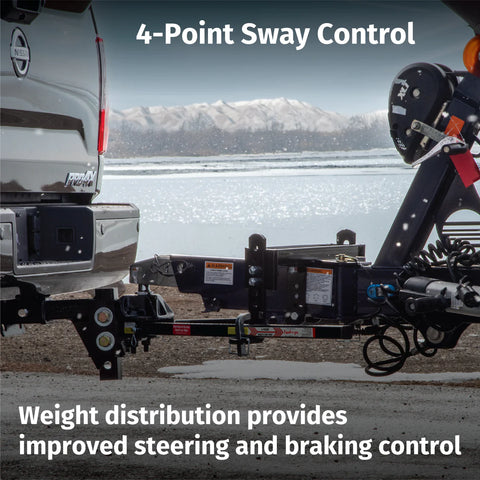 4-Point Sway Control Weight Distribution Hitch - Installed View | United RV Parts