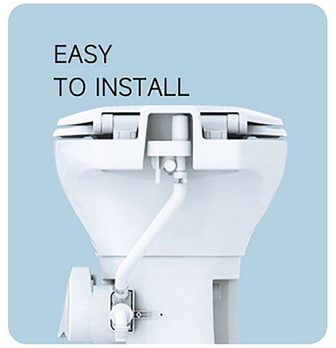 Seaflo RV Toilet Easy Installation - Bottom Mount Connection Detail | United RV Parts