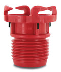 Red Plastic Valterra EZ Coupler RV Sewer Hose Adapter F02-3101 - Front View | United RV Parts