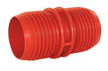 Red Plastic RV Sewer Hose Coupler - Angled View | United RV Parts