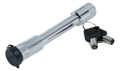 Chrome Fastway Locking Hitch Pin with Key Set and Dust Cap - Side Angle View | United RV Parts