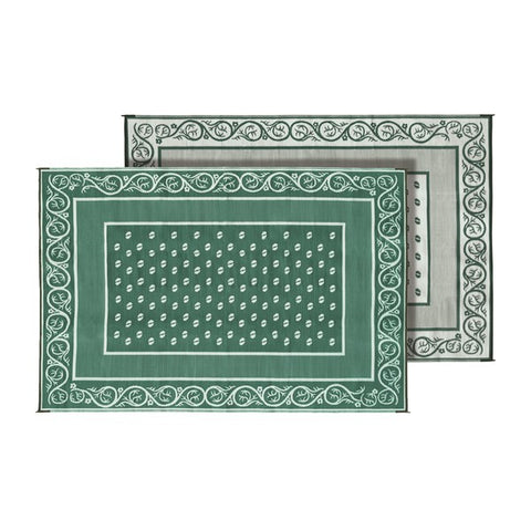 Tapete para patio Faulkner | Verde - Diseño de viñedo | 48699 | 1,83 m x 2,74 m