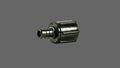 Black Plastic Flair-It EcoPoly 1/2" PEX Coupling 29873 - Angled Profile View | United RV Parts