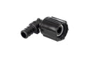 Black Plastic Flair-It EcoPoly 1/2" 90-Degree Elbow FPT Swivel Nut PEX Fitting - Side Angle | United RV Parts