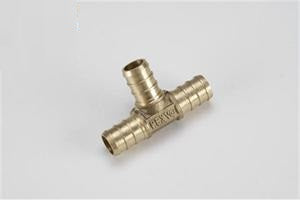 Brass Flair-It 51151 1/2 in PEX Tee Fitting - Front View showing T-shape profile | United RV Parts